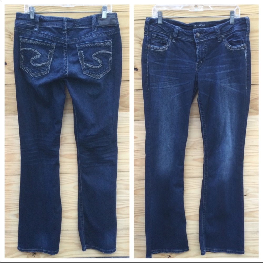 Silver Jeans SUKI Mid Rise Boot Cut Jean Size 31 X 33